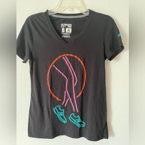 Adidas V-neck shirt, size S color black